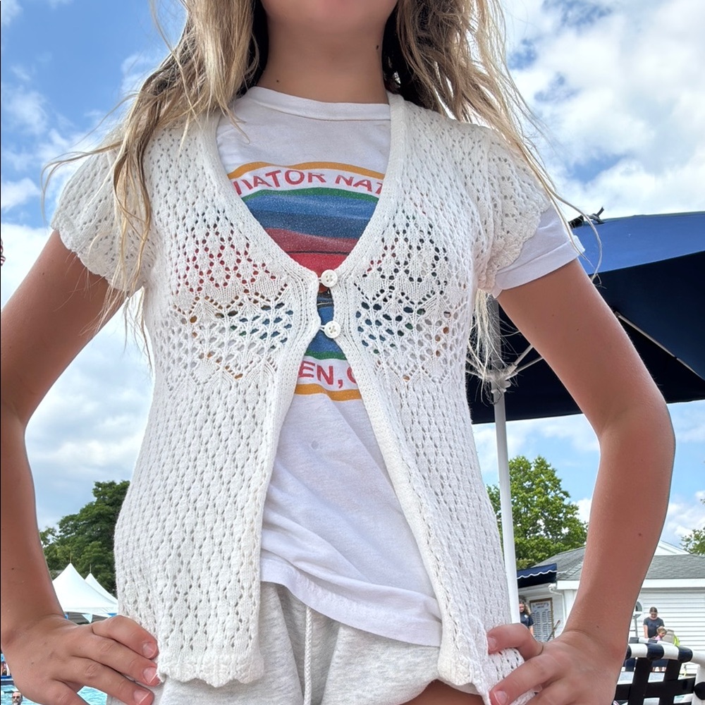 Abercrombie kids knit cardigan size 5-6